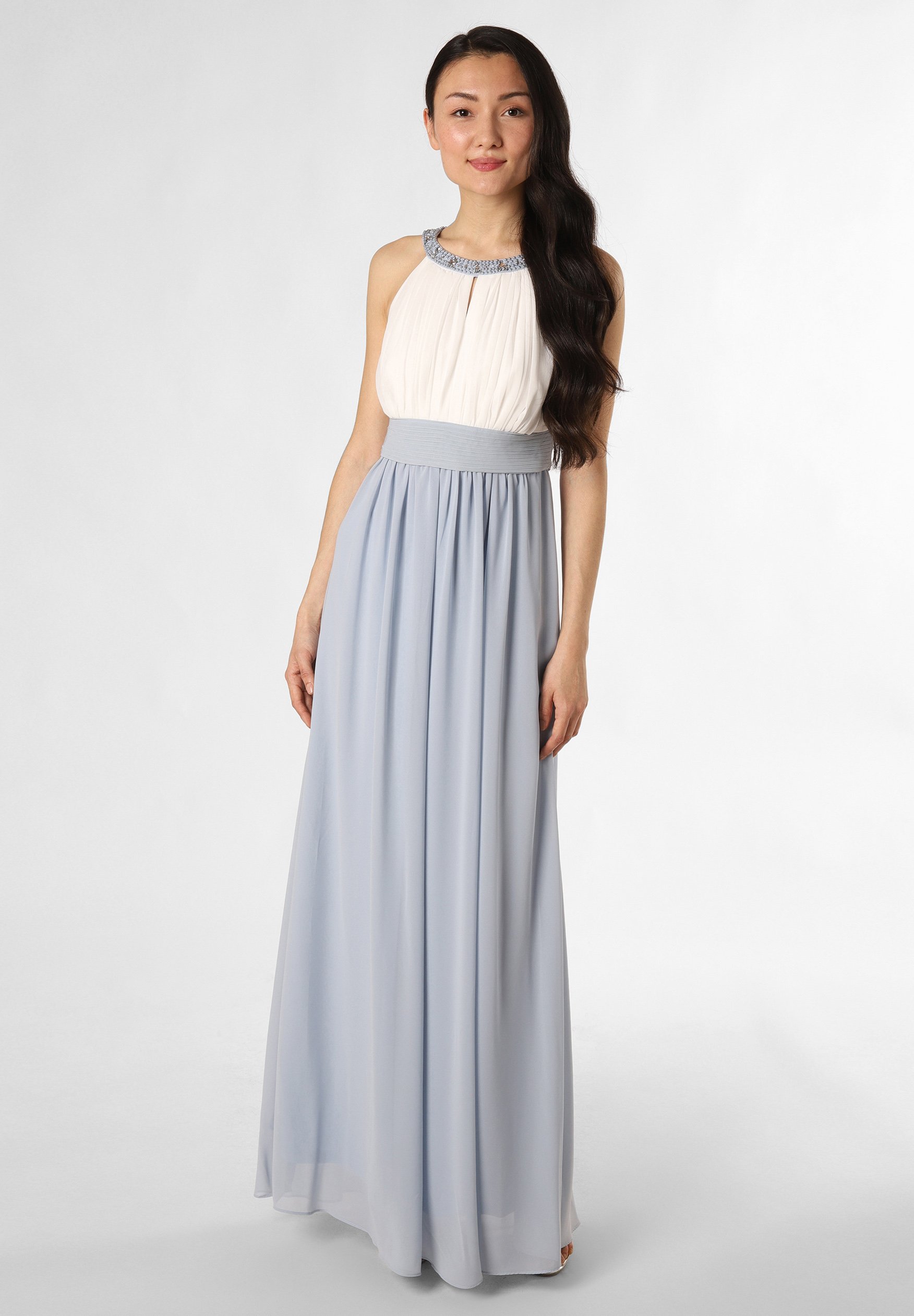 Ballkleid blau weiß Clearance